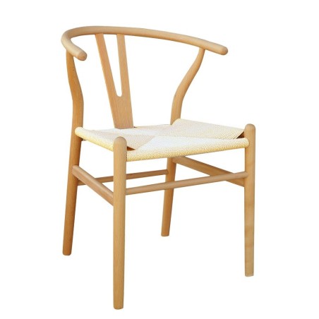 Silla WISH, madera de haya, natural, fibra trenzada