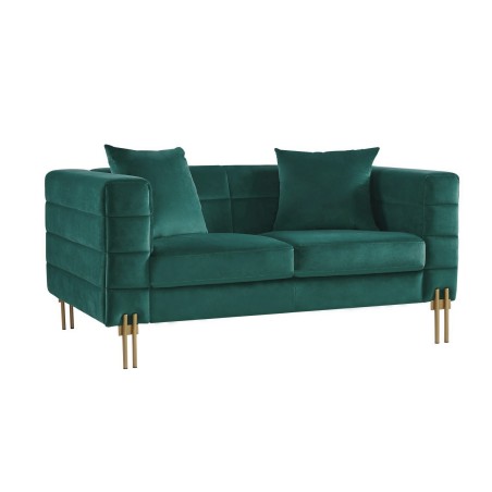 Sofá LARIOS, 2 plazas, tejido velvet verde oscuro 42