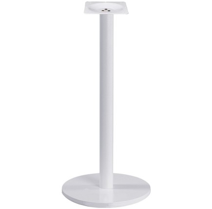 Base de mesa BOHEME, alta, blanca, 43 cms de diámetro, altura 110 cms