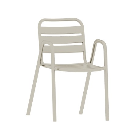 Sillón TROPICANA, apilable, polipropileno gris pálido