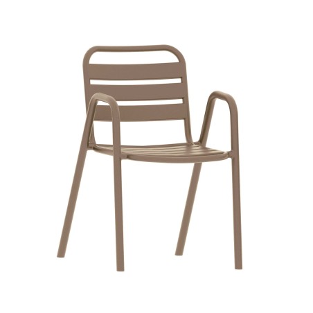 Sillón TROPICANA, apilable, polipropileno marrón light