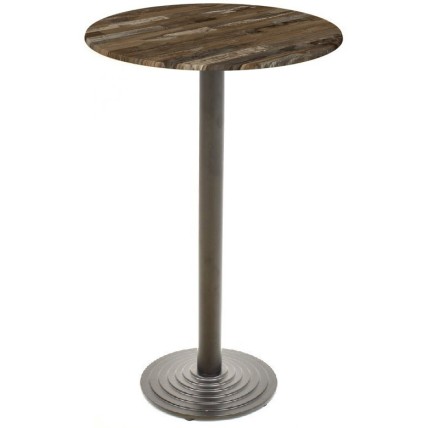 Mesa alta EBRO, negra, base de 110 cms y tapa de 60 cms. Color a elegir, Tableros de 60 cms: WER-WOODART, MARACAIBO 4614