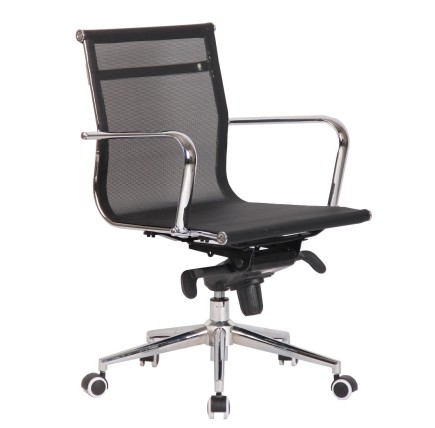 Sillón de oficina ZURICH, giratorio, malla negra