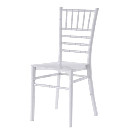 Silla CHIAVARI 28, apilable, polipropileno blanco