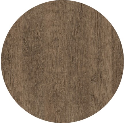 Tablero de mesa WER-WOODART, Roble R.Oscuro 4510, 80 cms de diámetro