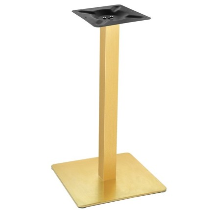 Base de mesa TROCADERO 72DO, acero inoxidable, dorada, base de acero de 8 mm. 45 x 45 cms, altura 72 cms