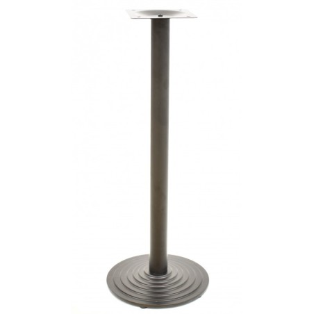 Mesa alta EBRO, negra, base de 110 cms y tapa de 60x60 cms. Color a elegir, Tableros de 60x60 cms: WERZALIT SM - MONTPELLIER 214