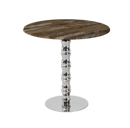 Mesa KARNAK, acero inox., tapa de 70 cms. Color a elegir, Tableros de 70 cms: WER-WOODART, MARCAIBO 4614