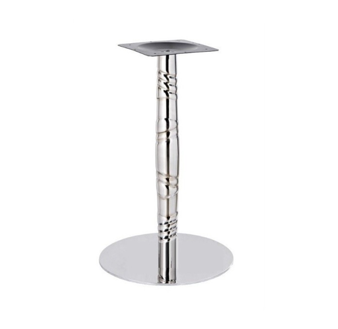 Mesa LUXOR, acero inox., tapa de 60x60 cms. Color a elegir, Tableros de 60x60 cms: BILAMINADO VINTAGE HD7348