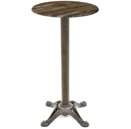 Mesa alta RODANO, negra, base 110 cms y tapa de 70 cms. Color a elegir, Tableros de 70 cms: WER-WOODART, MARCAIBO 4614