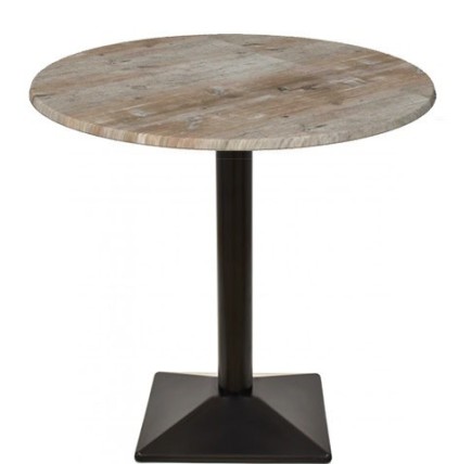 Mesa SOHO, negra, base de 72 cms y tapa de 60 cms. Color a elegir, Tableros de 60 cms: WERZALIT SM - FINDUS GRAU 296